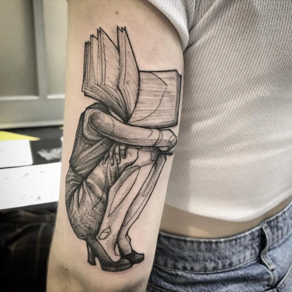 Sketch Book, Human figure tattoo on Forearm