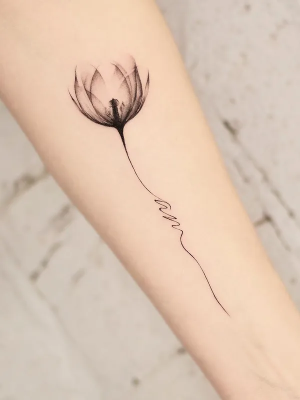 black and grey fineline Tatuaggio su forearm #66583 | Tatuatore alisha.ttt