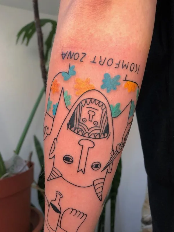 color illustrative tatuaje en forearm #66788 | Tatuador erol_sjajni