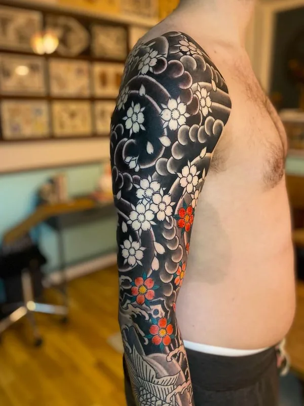male color japanese 纹身 在 full sleeve #66897 | 纹身师 Ron Koupal