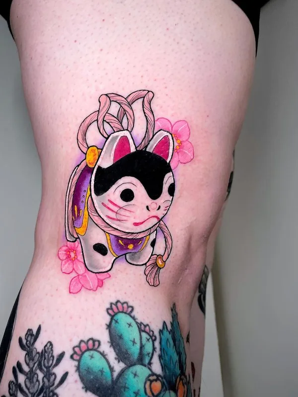 color japanese tatuaje en thigh #66906 | Tatuador Niko Czarny