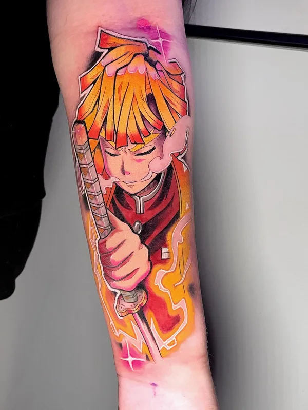 color anime tatuaje en forearm #66904 | Tatuador Niko Czarny