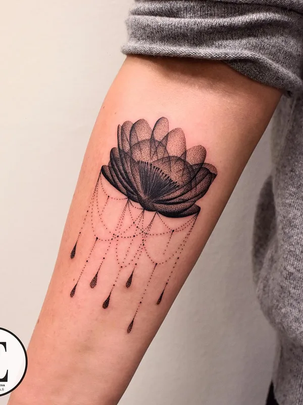 black and grey dotwork татуировка на forearm #67011 | Тату мастер Dots by Sigma
