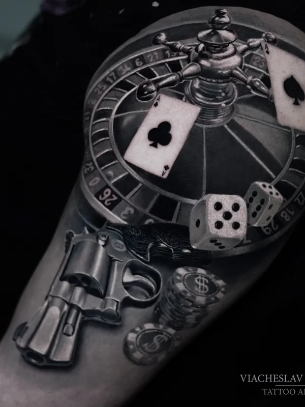 black and grey realism татуировка на upper arm #67098 | Тату мастер Вячеслав Волков