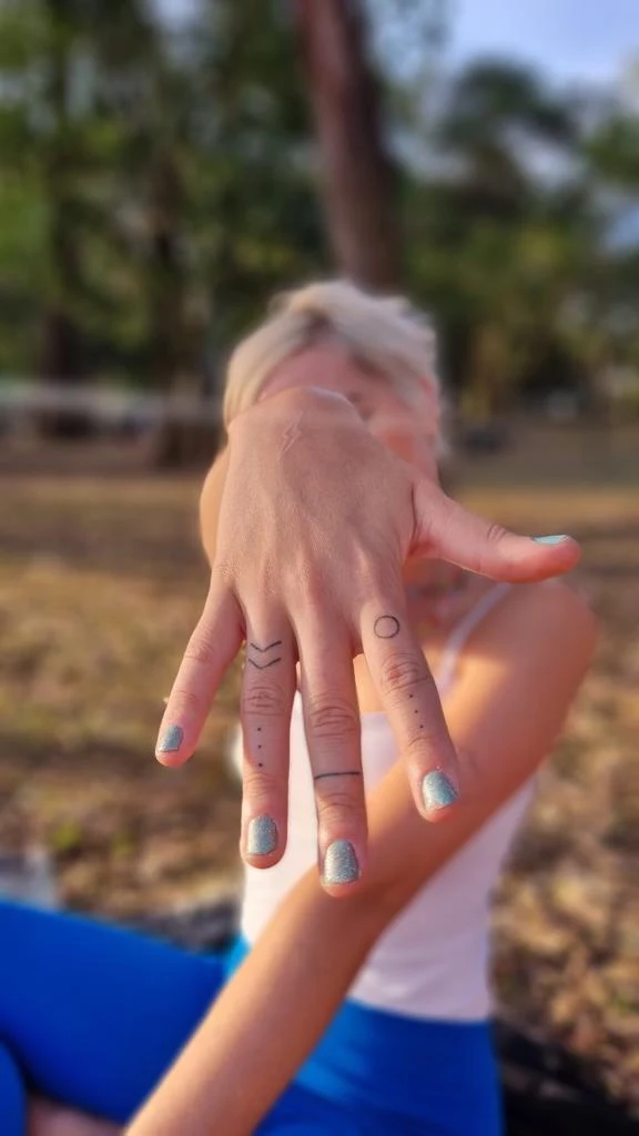 Linework Geometric, Symbol tattoo on Finger