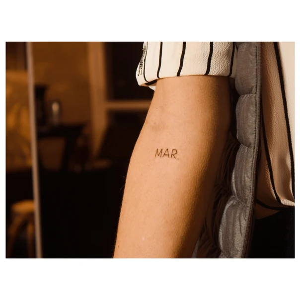 Lettering Lettering tattoo on Forearm