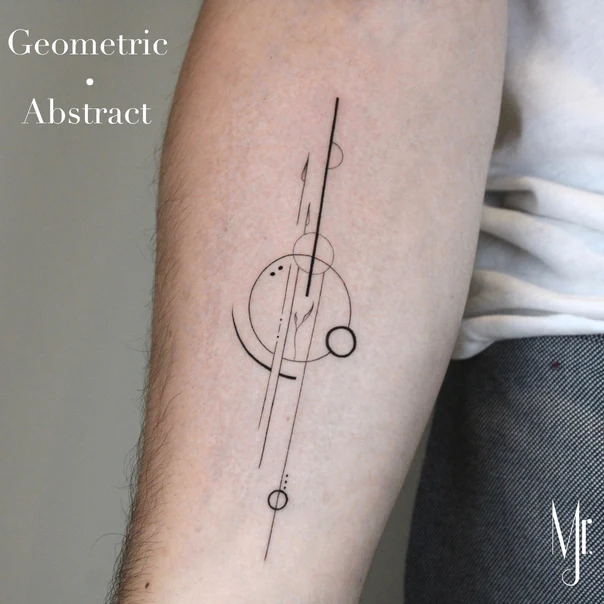 Geometric Geometric, Lines tattoo on Forearm
