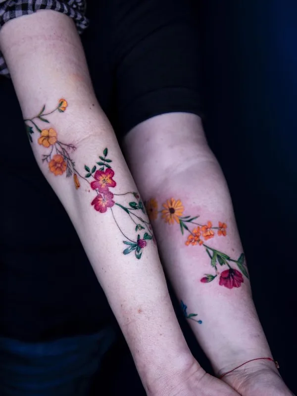 color botanic tatuaje en forearm #67538 | Tatuador Magdalena Bujak