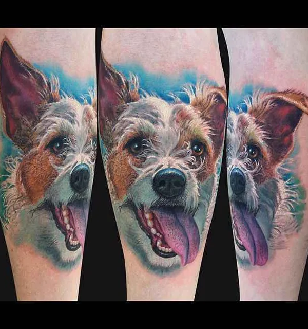 color realism 纹身 在 calf #252 | 纹身师 Jamie Lee Parker