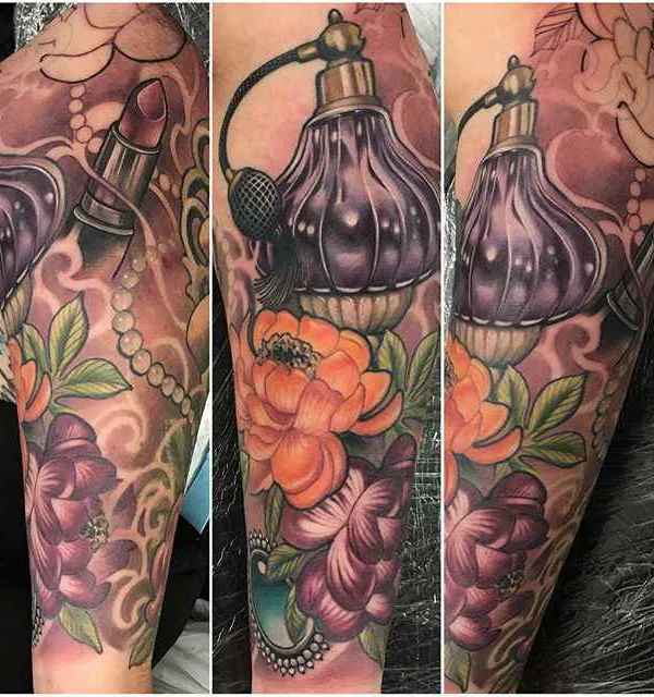 female color neo-traditional 纹身 在 full sleeve #323 | 纹身师 Makkala Rose