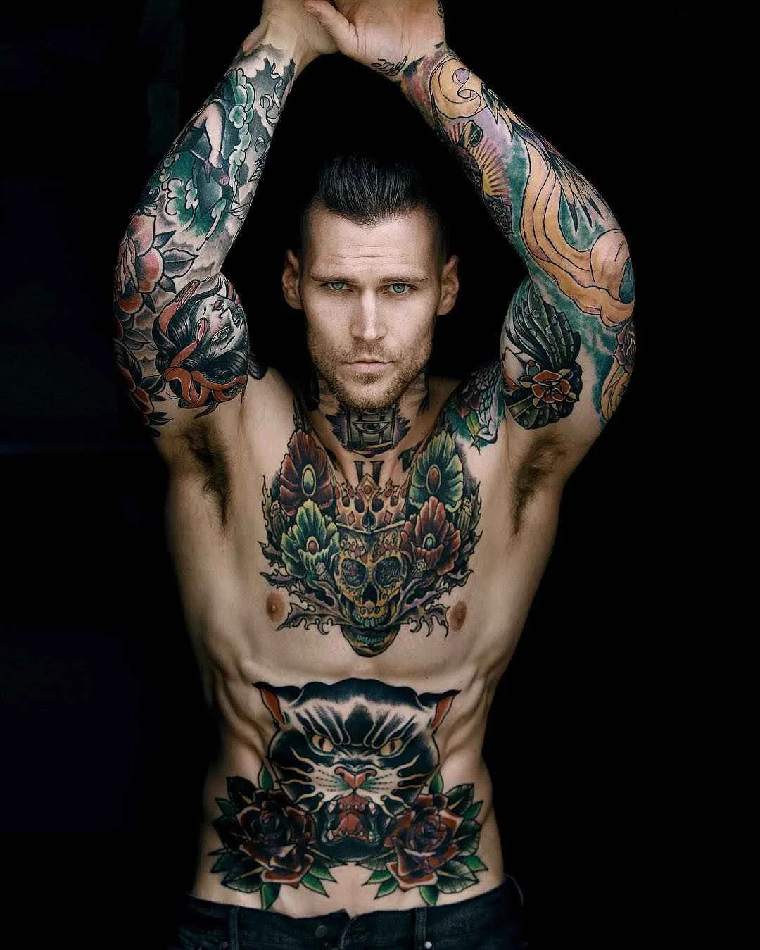 Тату модель Marshall Perrin | Male tattoo model Marshall Perrin