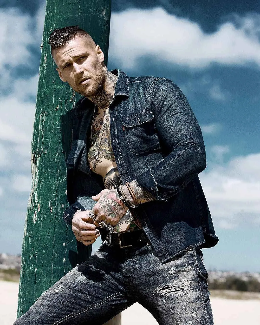 Тату модель Marshall Perrin | Male tattoo model Marshall Perrin