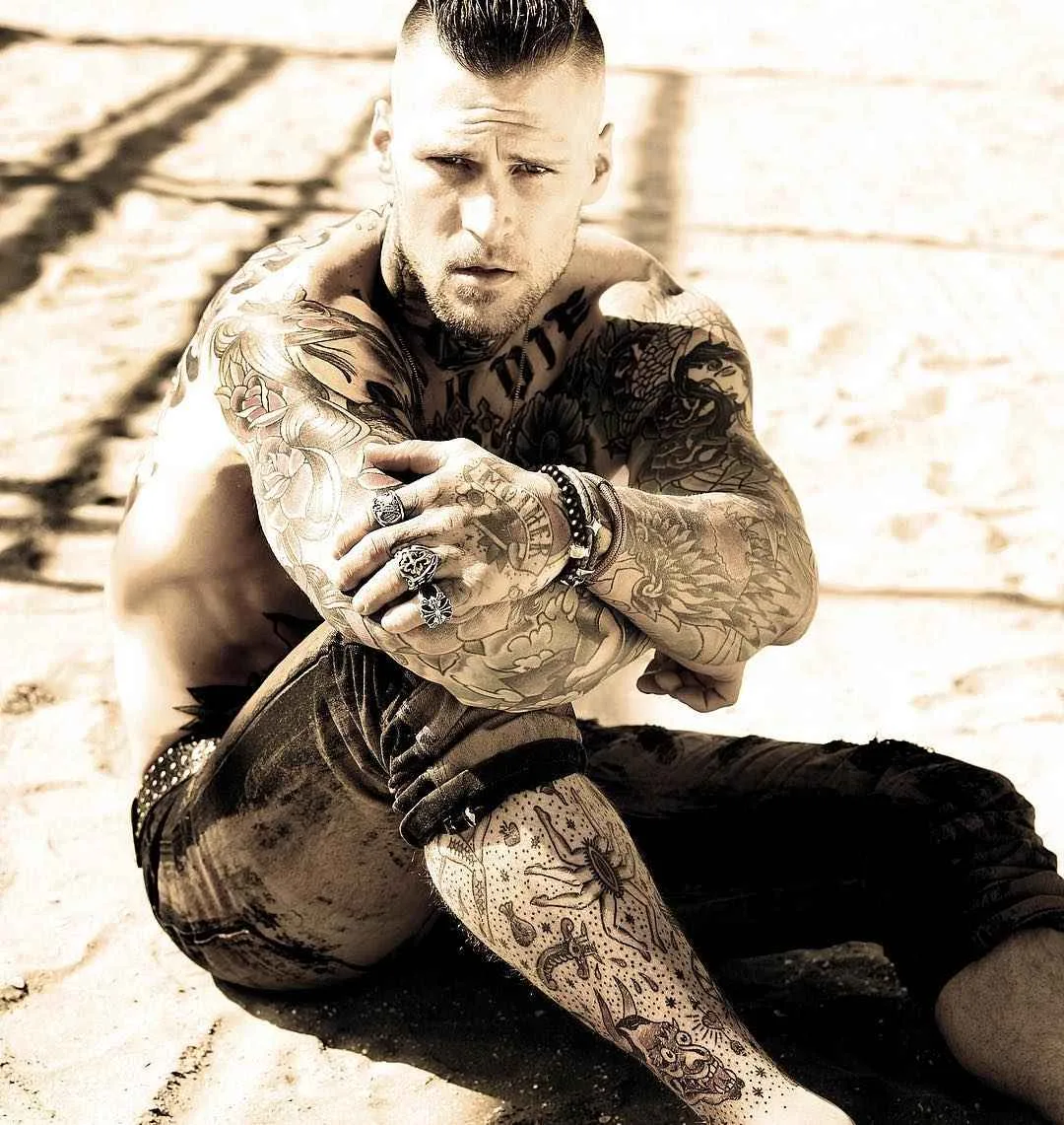Тату модель Marshall Perrin | Male tattoo model Marshall Perrin