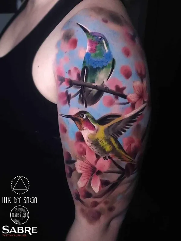 female color realism 纹身 在 upper arm #10755 | 纹身师 Saga Anderson ( Ink by Saga )