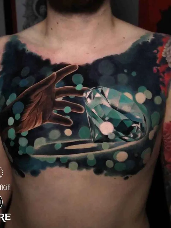 male color realism 纹身 在 chest #10751 | 纹身师 Saga Anderson ( Ink by Saga )