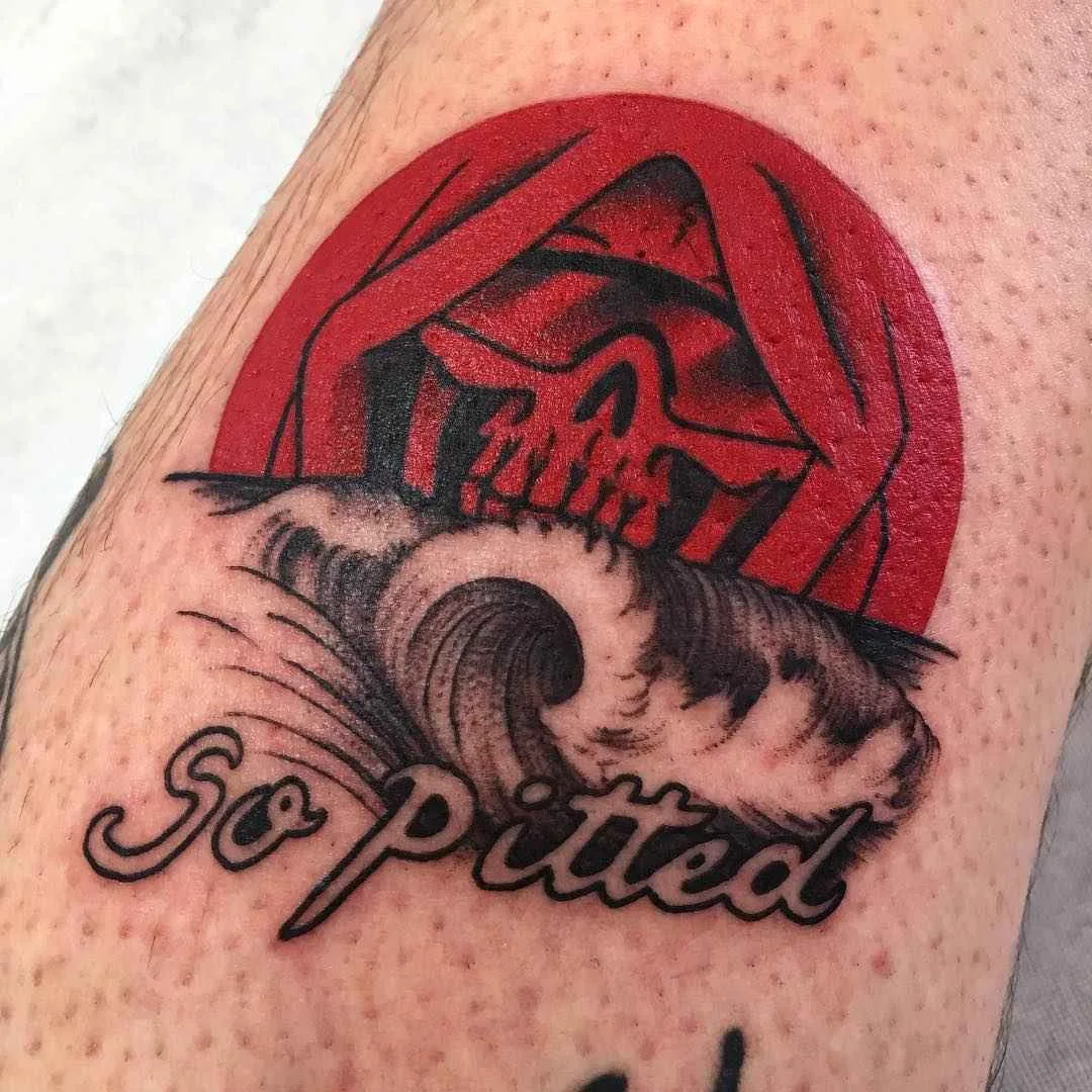 Tattoo artist Frankie Caraccioli The Death cloack traditional color tattoo Death in Paradise