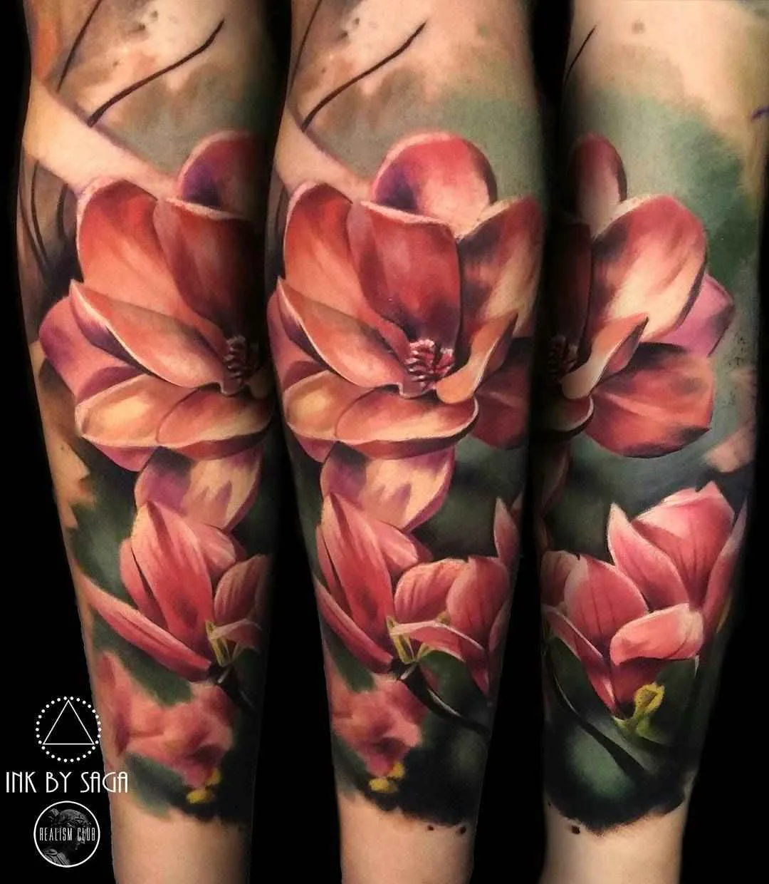 Тату мастер Saga Anderson Ink by Saga color portrait, abstract realistic tattoo