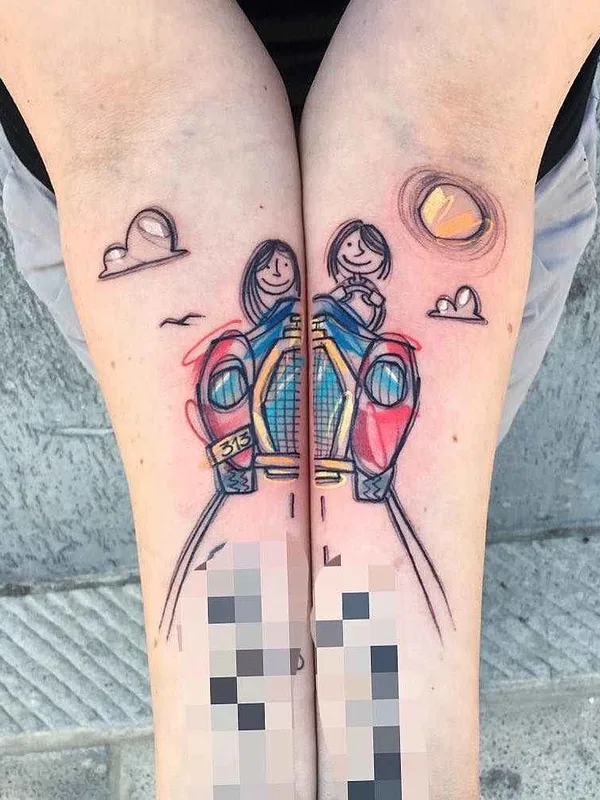 color cartoon Tatuaggio su forearm #10644 | Tatuatore Luca Testadiferro