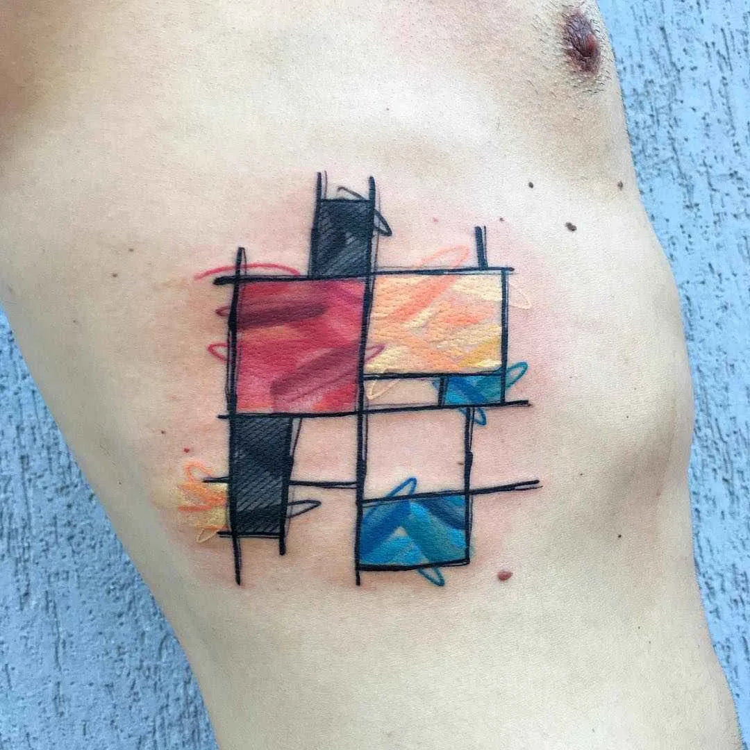 Tattoo artist Luca Testadiferro - authors color sketch tattoo
