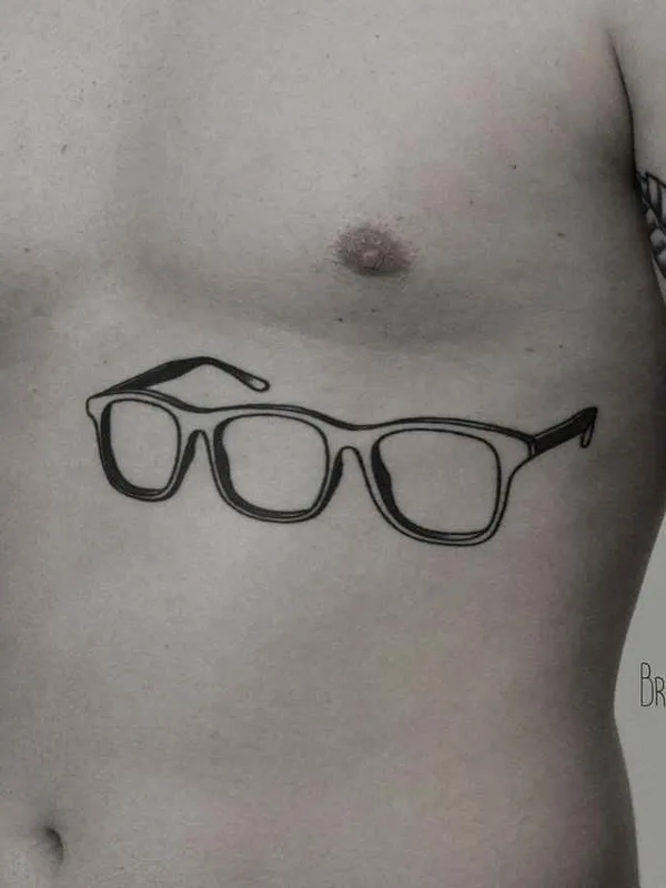 male black linework tattoo on chest #10824 | Tattoo Artist Илья Брезинский