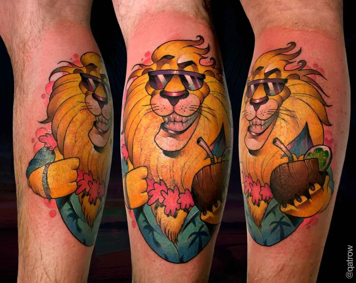 нью скул татуировки тату мастер Виктор Киатров | new school tattoo artist Victor Qatrow