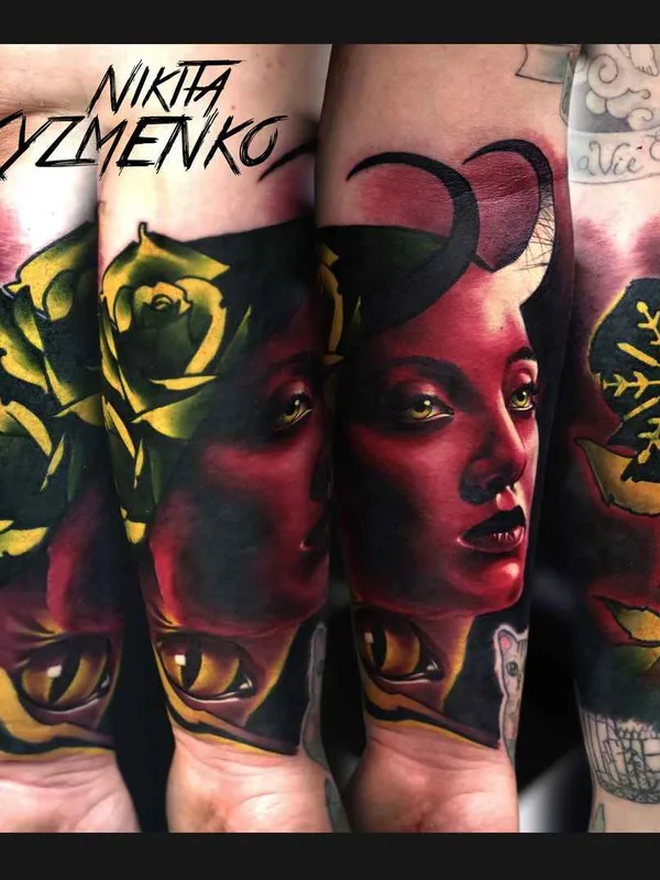 color realism tattoo on full sleeve #10814 | Tattoo Artist Никита Кузьменко