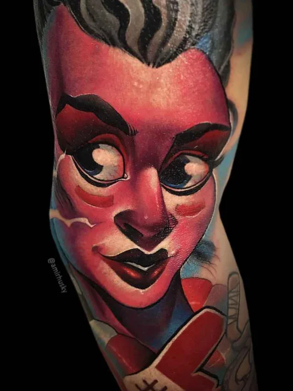 female color illustrative 纹身 在 forearm #10765 | 纹身师 Амир Хаски