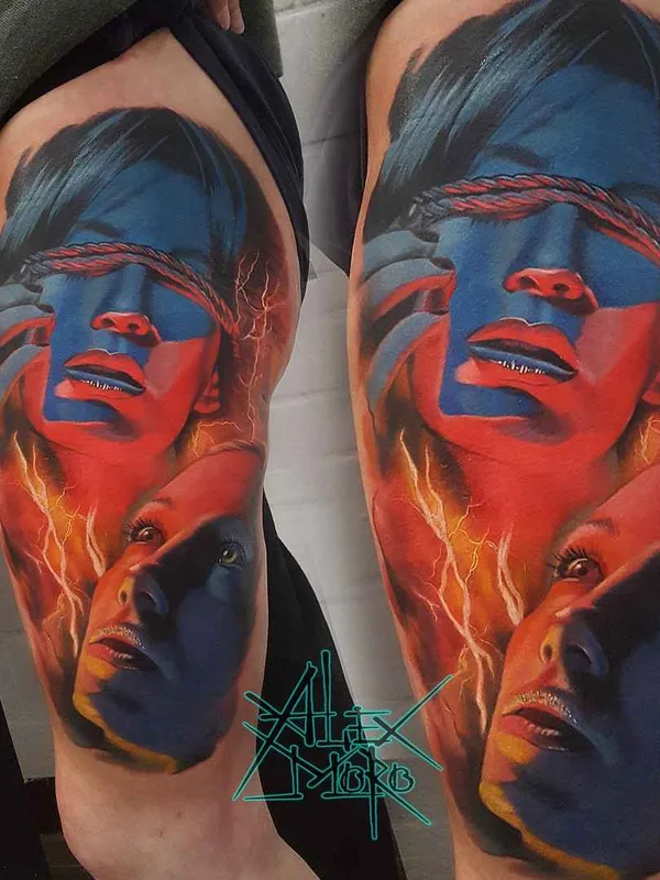 female color realism Tatuagem em thigh #10800 | Tatuador Александр (Alex Moro) Морозов