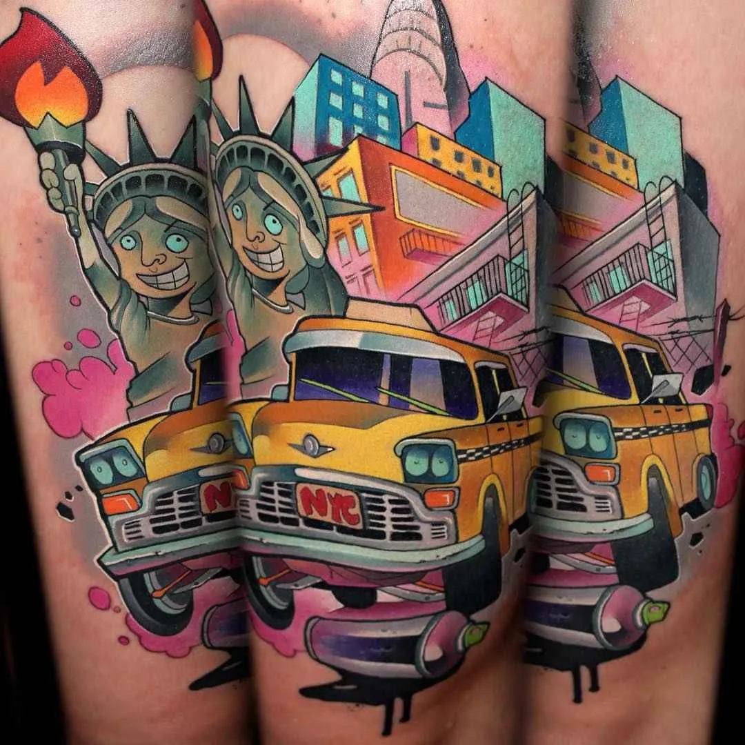 Artista de tatuagem Lehel Nyeste, autores color new school tattoo | Hungria