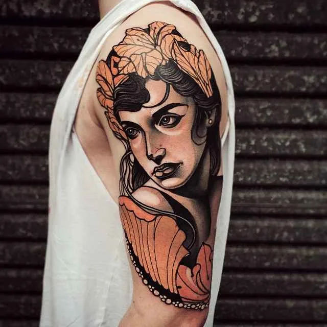 Tatuagem artista Jacob J Gardner cor neo tradicional | Austrália