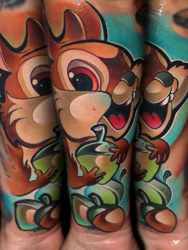 color cartoon Tatuagem em forearm #19040 | Tatuador Lehel Nyeste