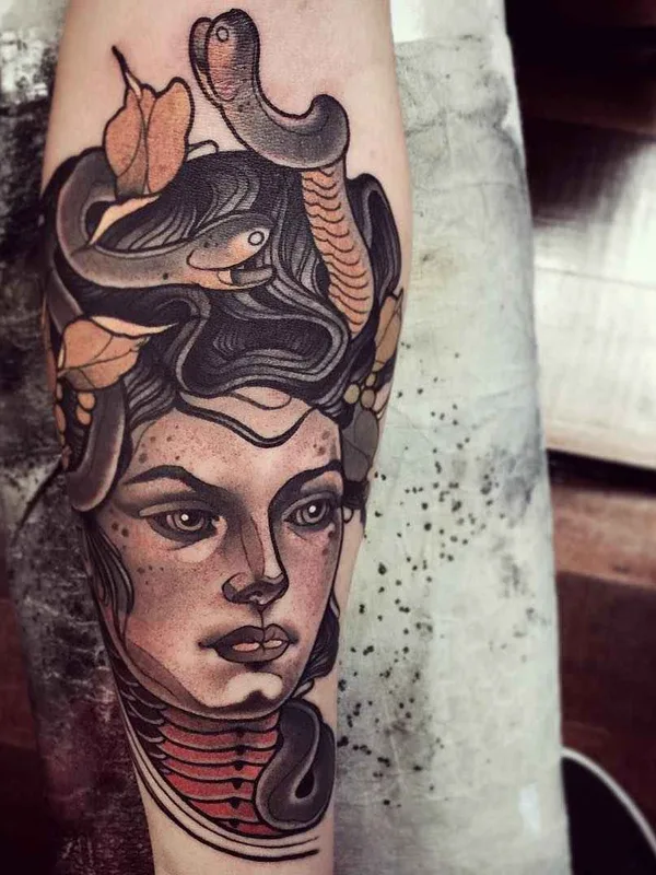 color neo traditional 纹身 在 forearm #19239 | 纹身师 Jacob J Gardner