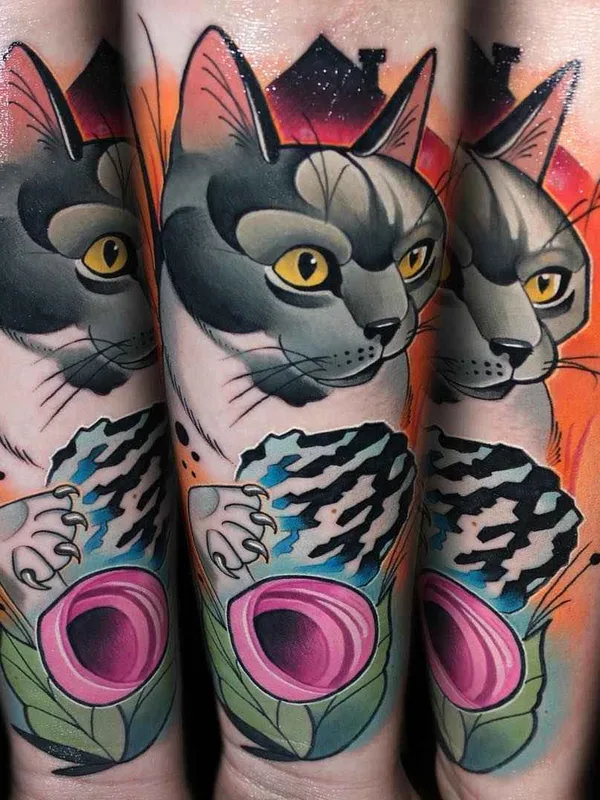 color neo traditional Tatuagem em forearm #19035 | Tatuador Lehel Nyeste