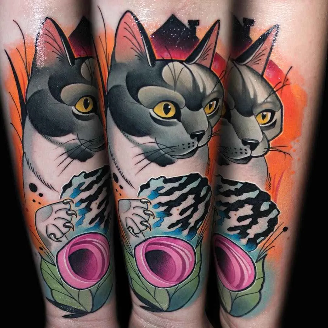 Artista de tatuagem Lehel Nyeste, autores color new school tattoo | Hungria