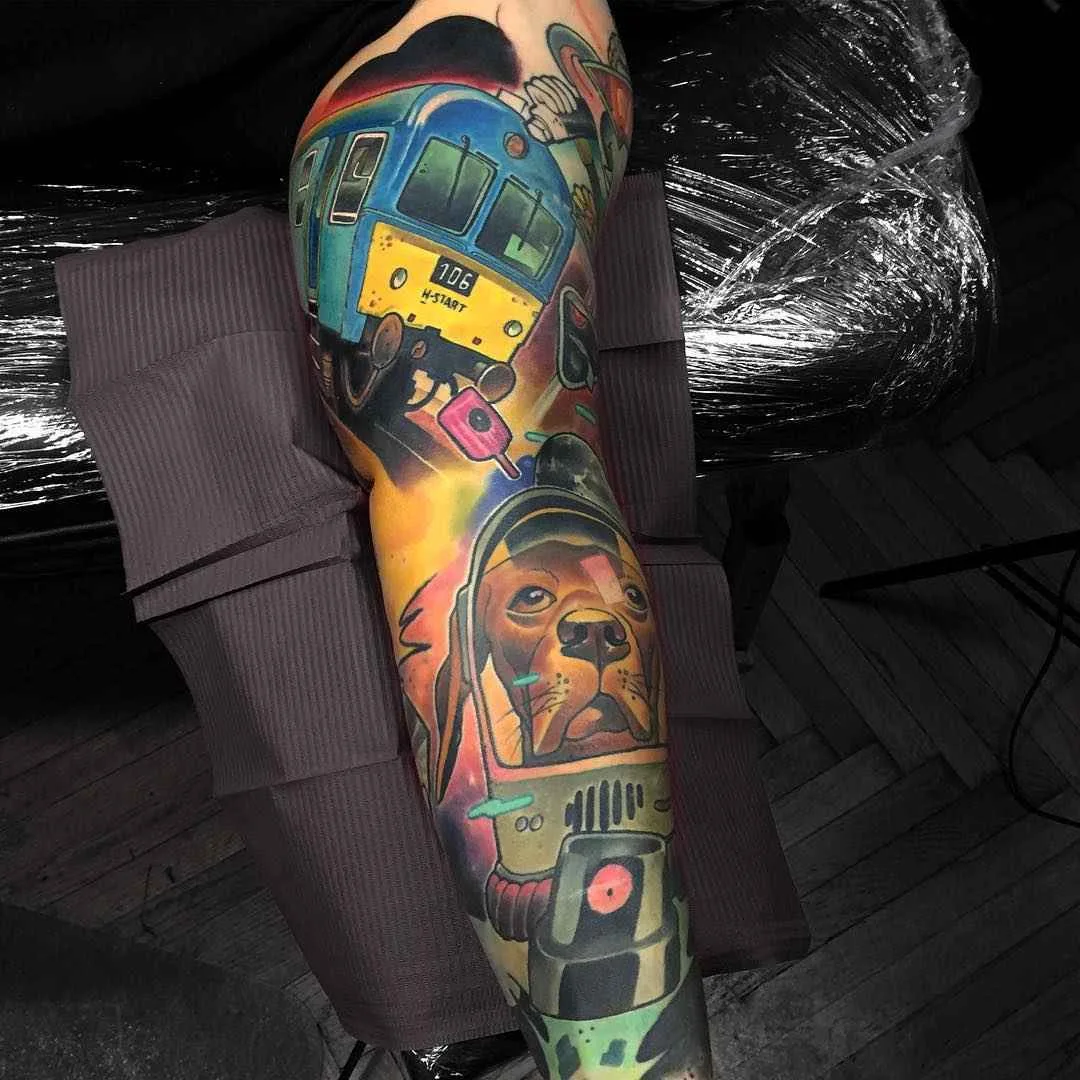 Artista de tatuagem Lehel Nyeste, autores color new school tattoo | Hungria