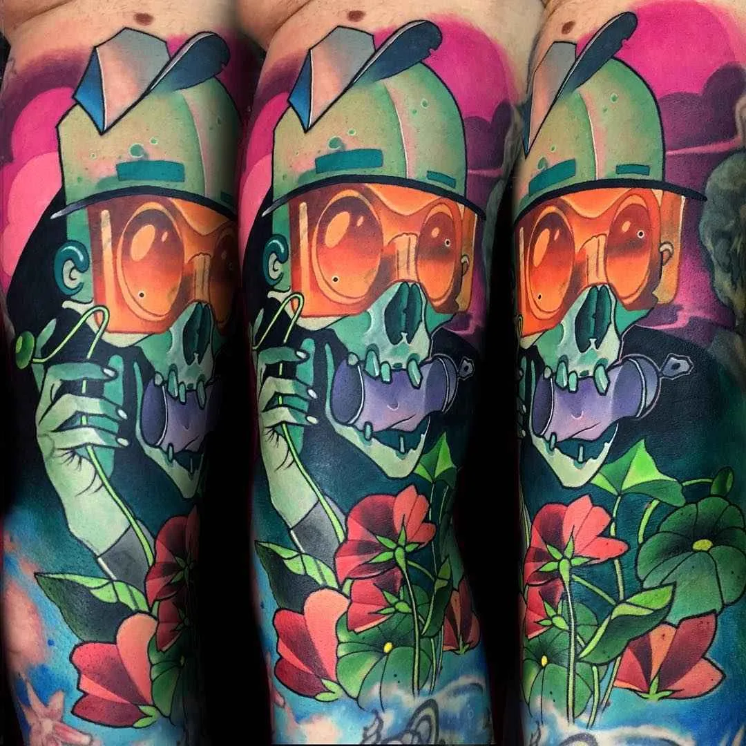 Artista de tatuagem Lehel Nyeste, autores color new school tattoo | Hungria