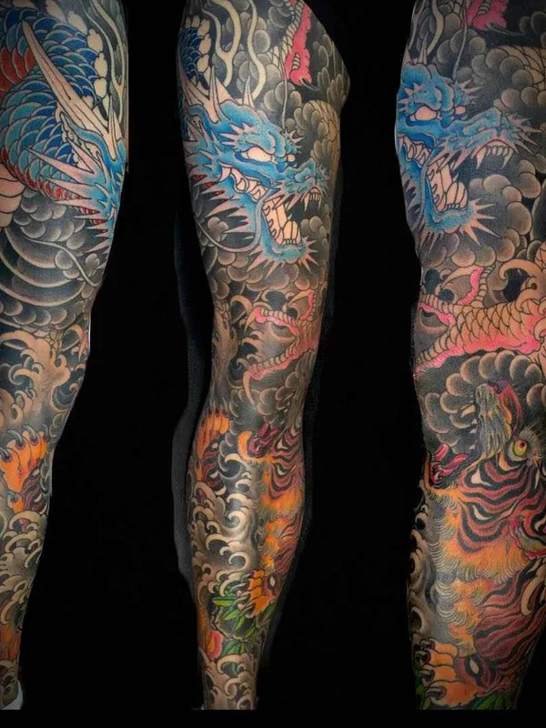 color japanese Tatuagem em full leg #19869 | Tatuador Mike Rubendall