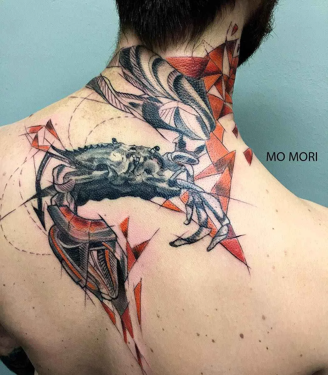 Tatuagem do artista Mo Mori estilo esboço de tatuagem aquarela | Alemanha, Berlim