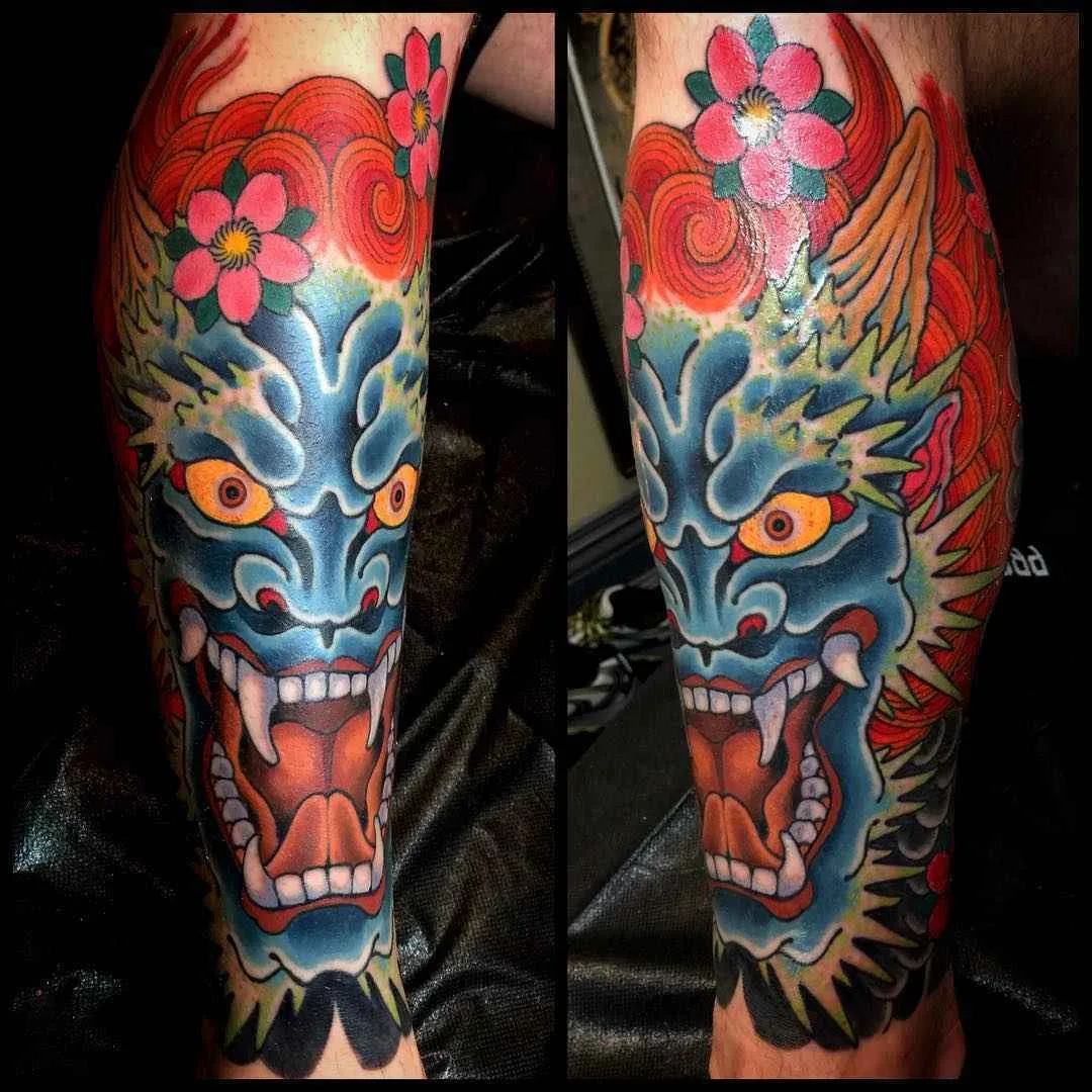 Tatuagem artista Mike Rubendall, cor, preto&cinza tatuagem oriental japonesa | USA