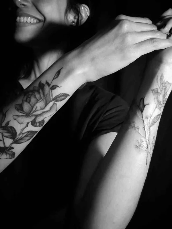 female black and grey black and grey 타투 부위 forearm #19883 | 타투이스트 Talley Matthew