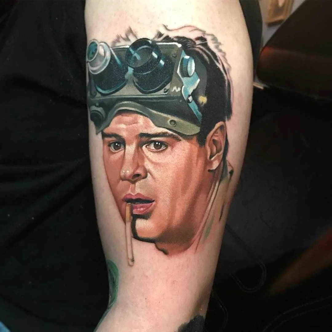 Tattoo artist Paul Marino , authors style color portrait realistic tattoo | USA