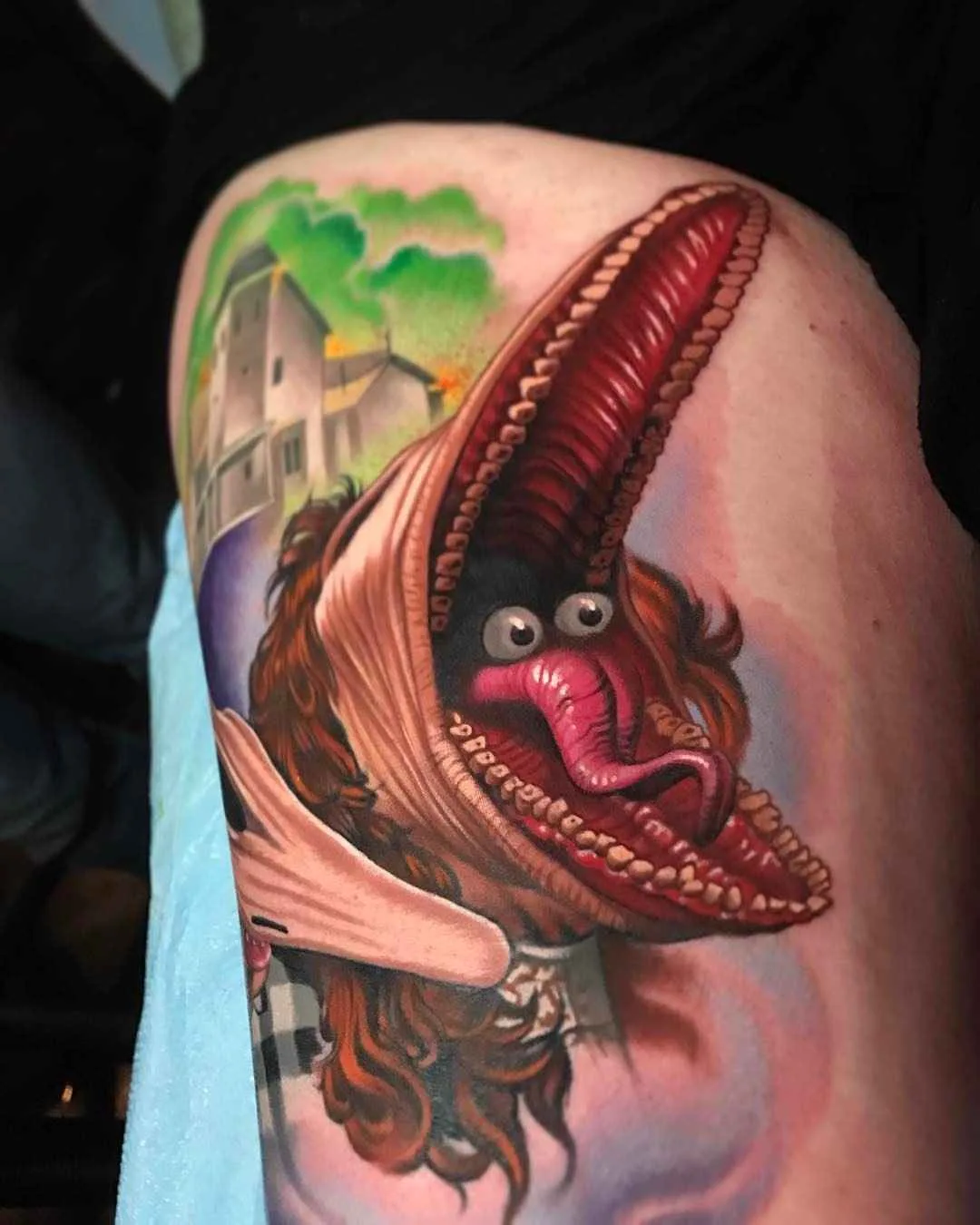 Tattoo artist Paul Marino , authors style color portrait realistic tattoo | USA