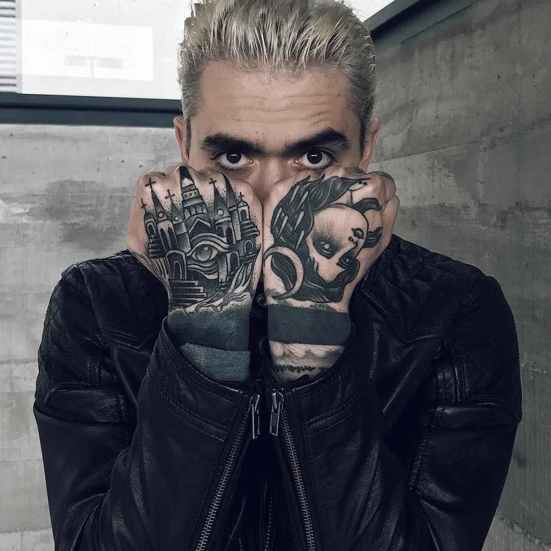 Tattooed model Jose Prager, male alternative photo model, tattooed guy | USA