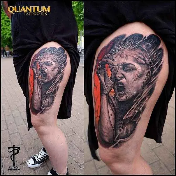 Tattoo artista Alexandr Litvinov, tattoo realismo de cores e preto e cinza, tattoo biomecânico | Rússia