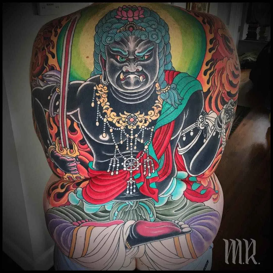 Tatuagem artista Mike Rubendall, cor, preto&cinza tatuagem oriental japonesa | USA