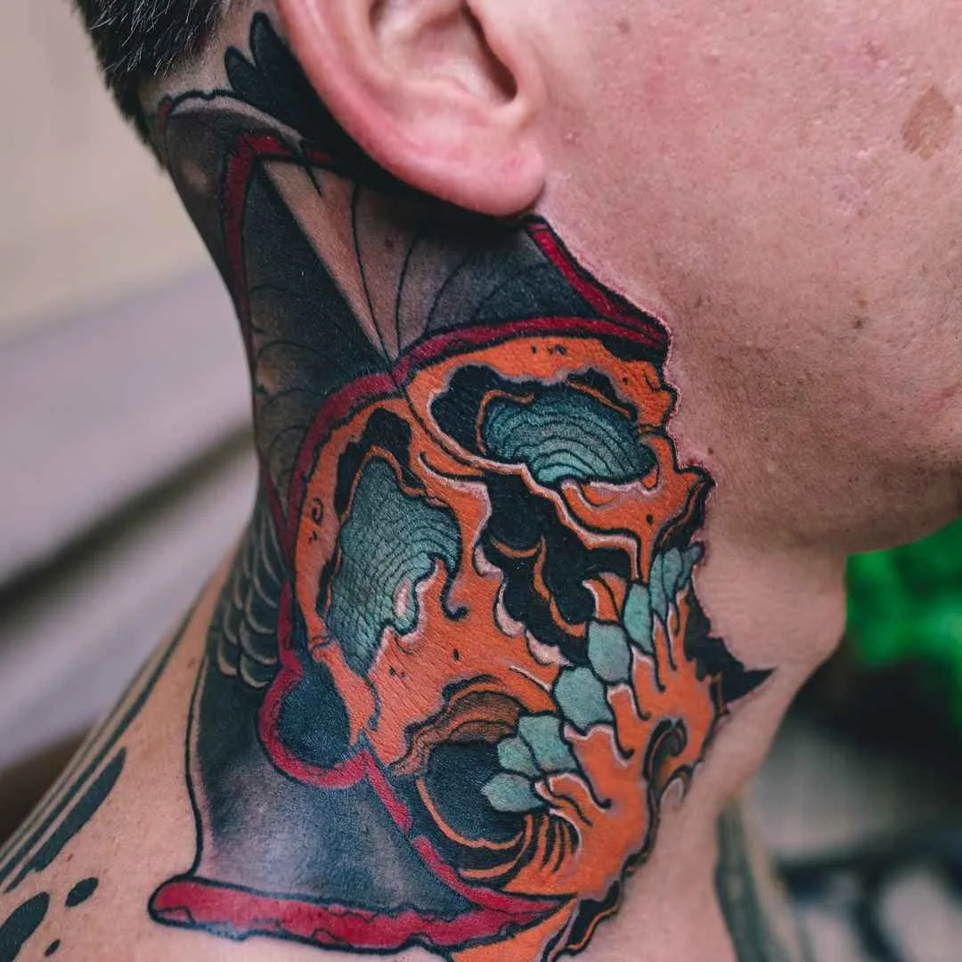 Tattoo artist Bartosz Panas authors style color neo traditional tattoo | Warsaw, Poland 