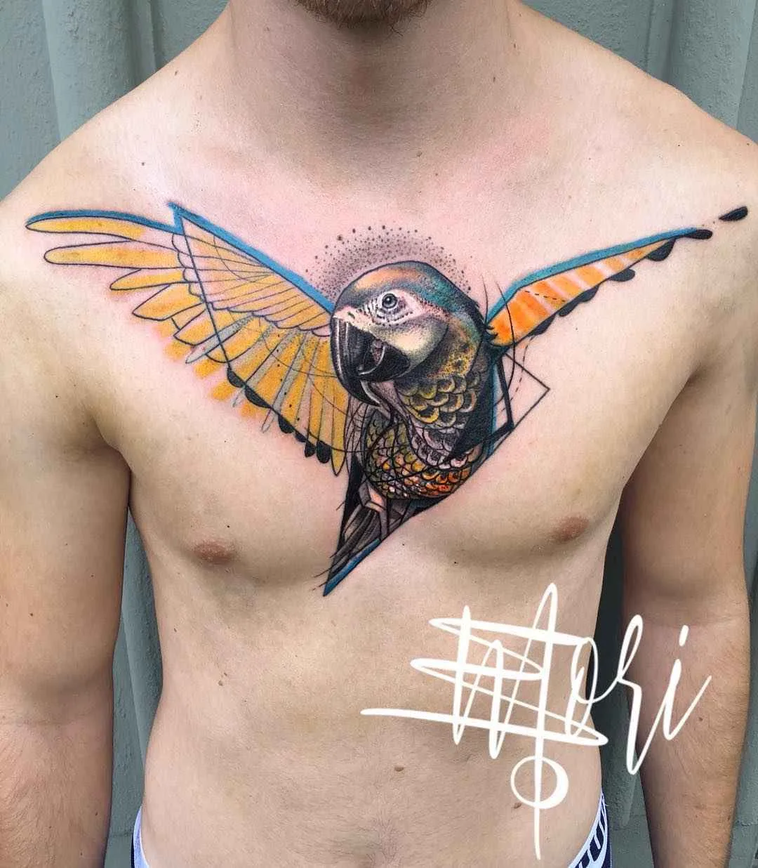Tatuagem do artista Mo Mori estilo esboço de tatuagem aquarela | Alemanha, Berlim