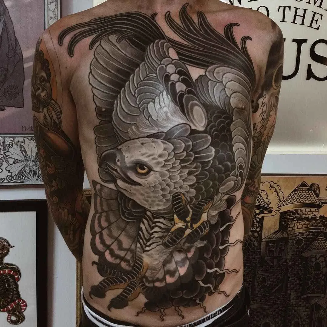 Tatuagem artista Jacob J Gardner cor neo tradicional | Austrália