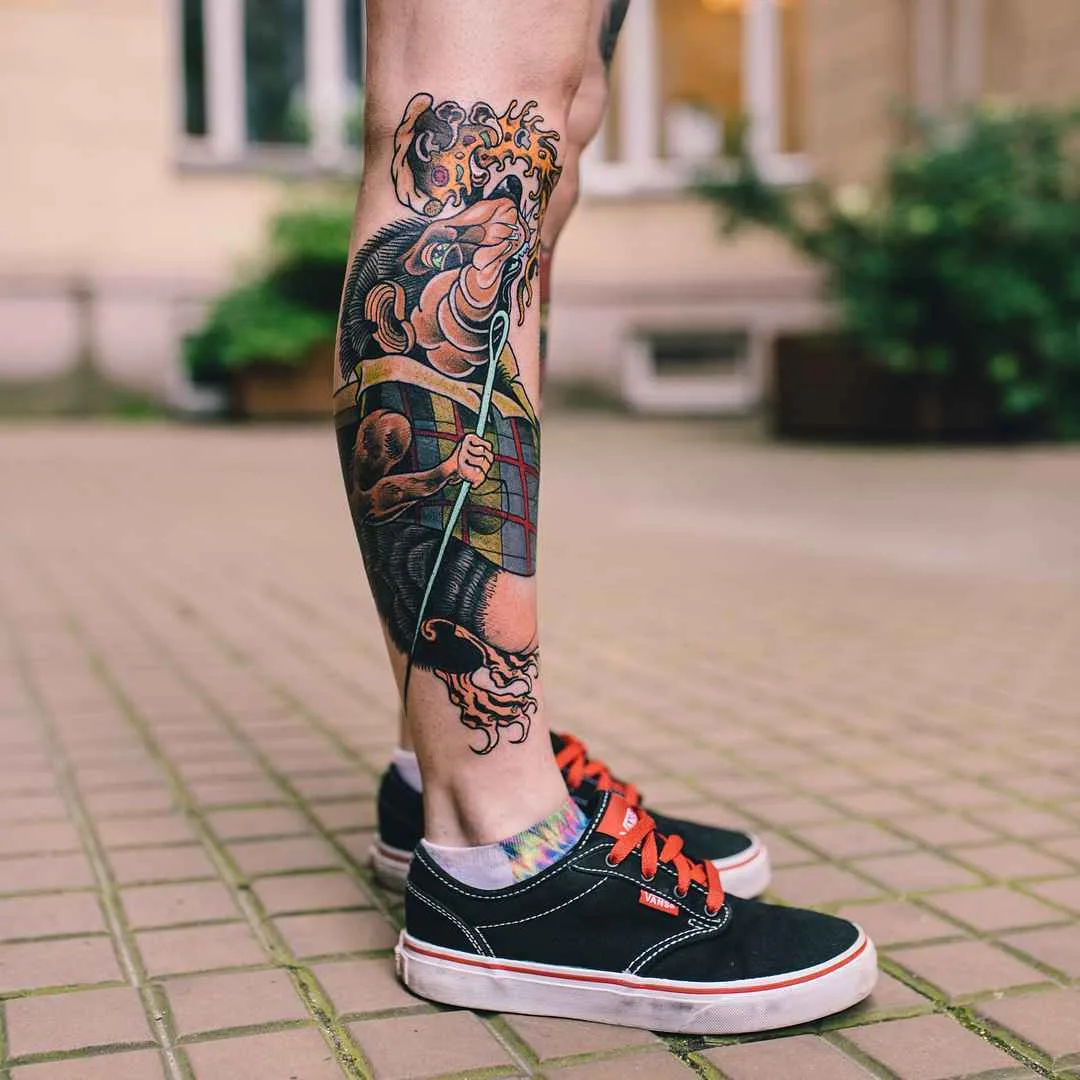 Tattoo artist Bartosz Panas authors style color neo traditional tattoo | Warsaw, Poland 