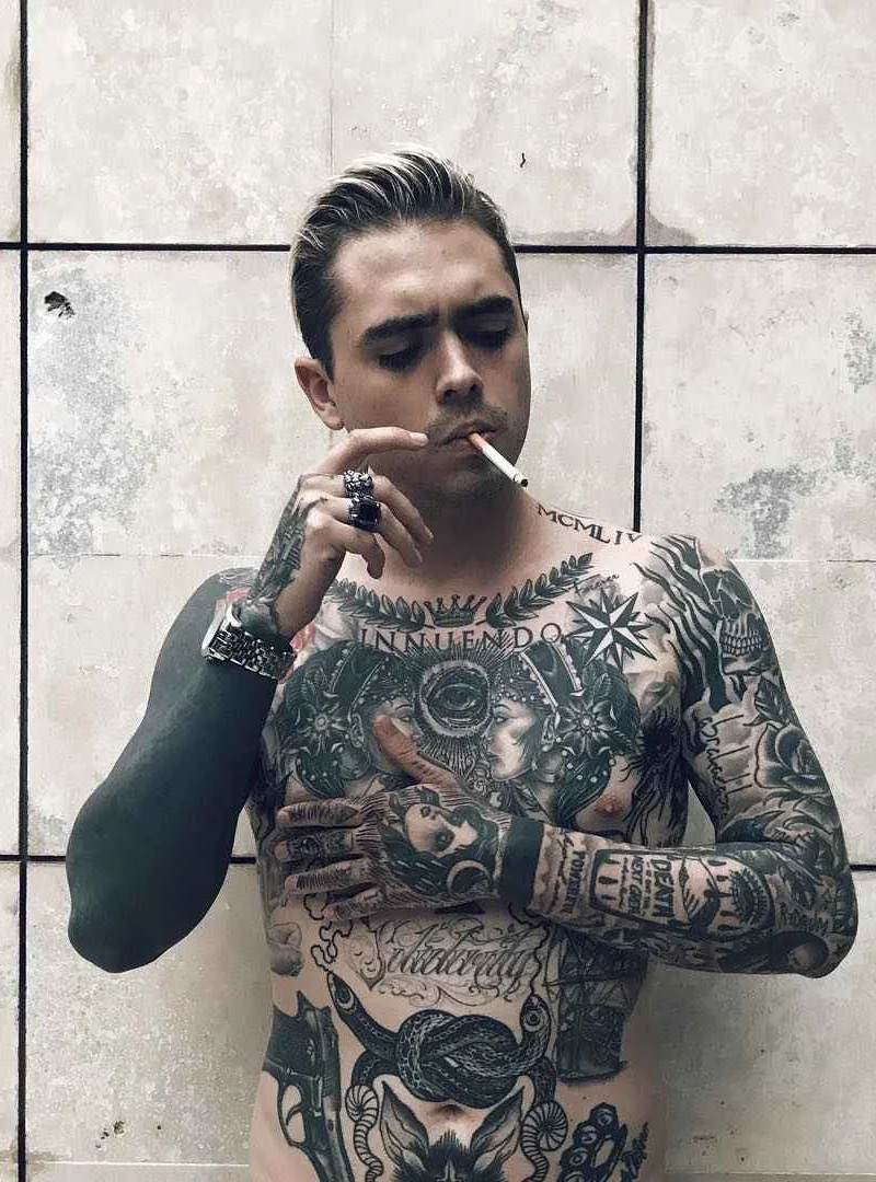Tattooed model Jose Prager